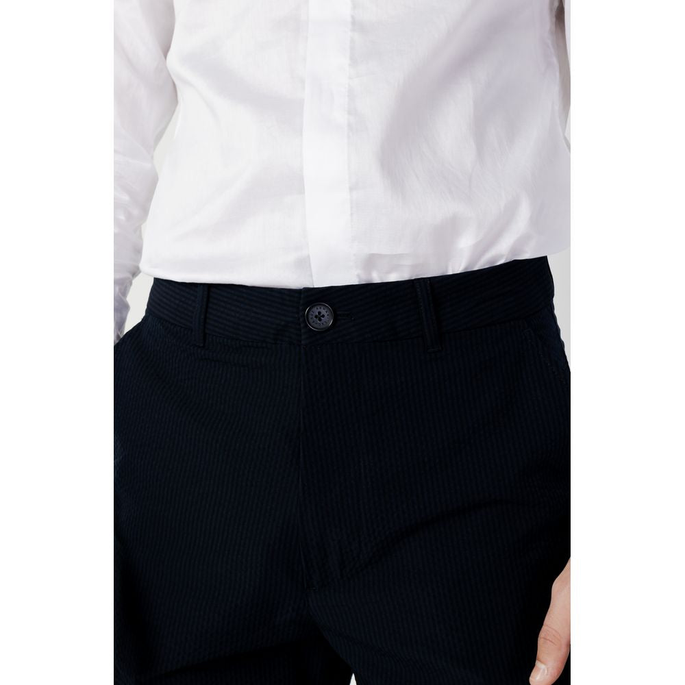 Blue Cotton Pant Armani Exchange