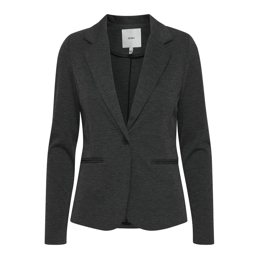 Gray Polyester Blazer ICHI