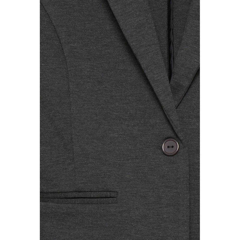 Gray Polyester Blazer ICHI