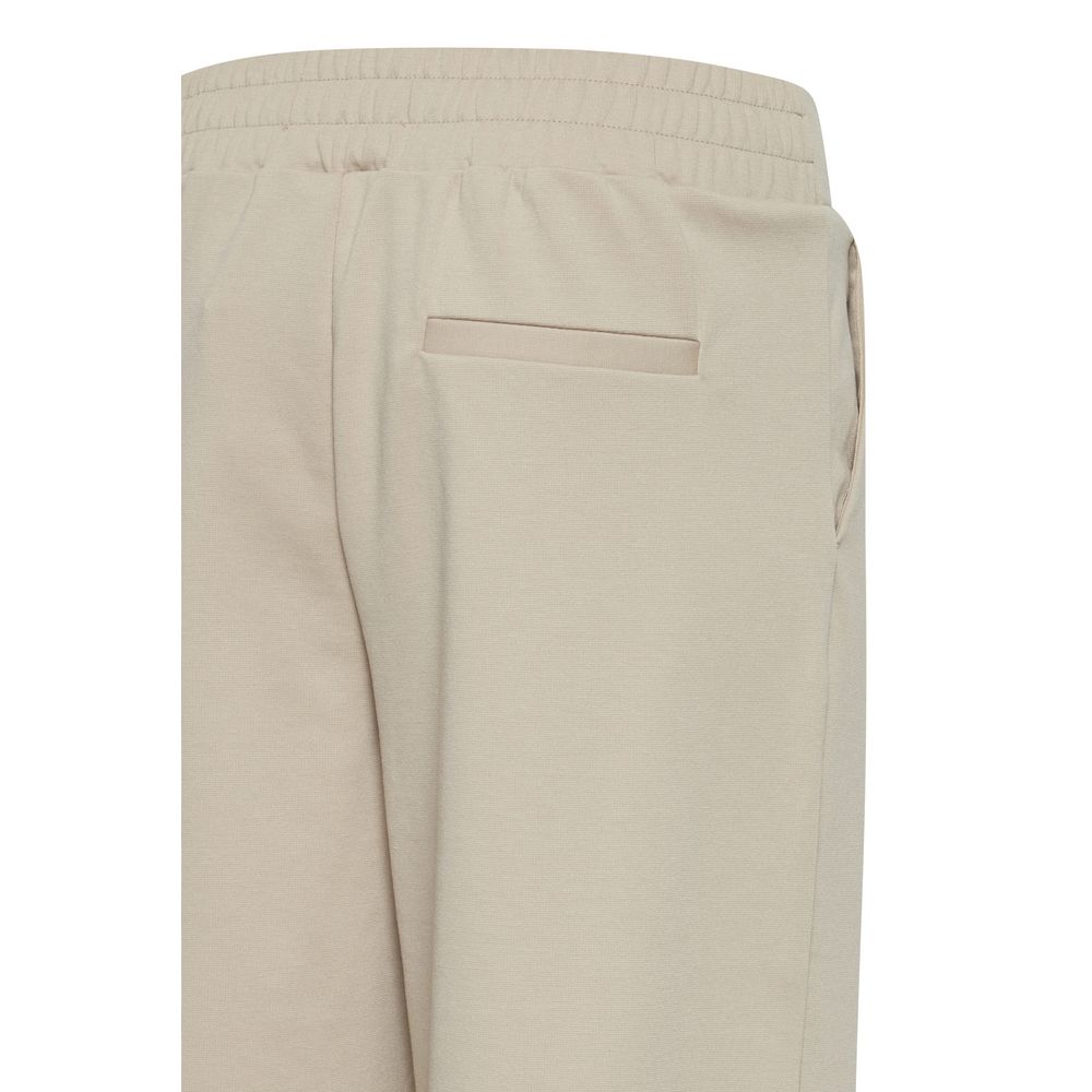 Beige Recycled Polyurethane Pant ICHI