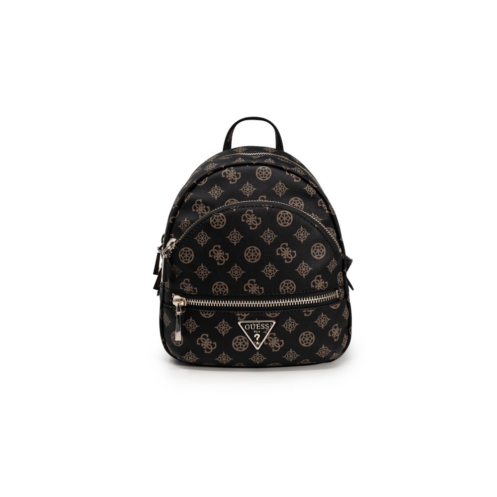 Brown Polyethylene Backpack Guess
