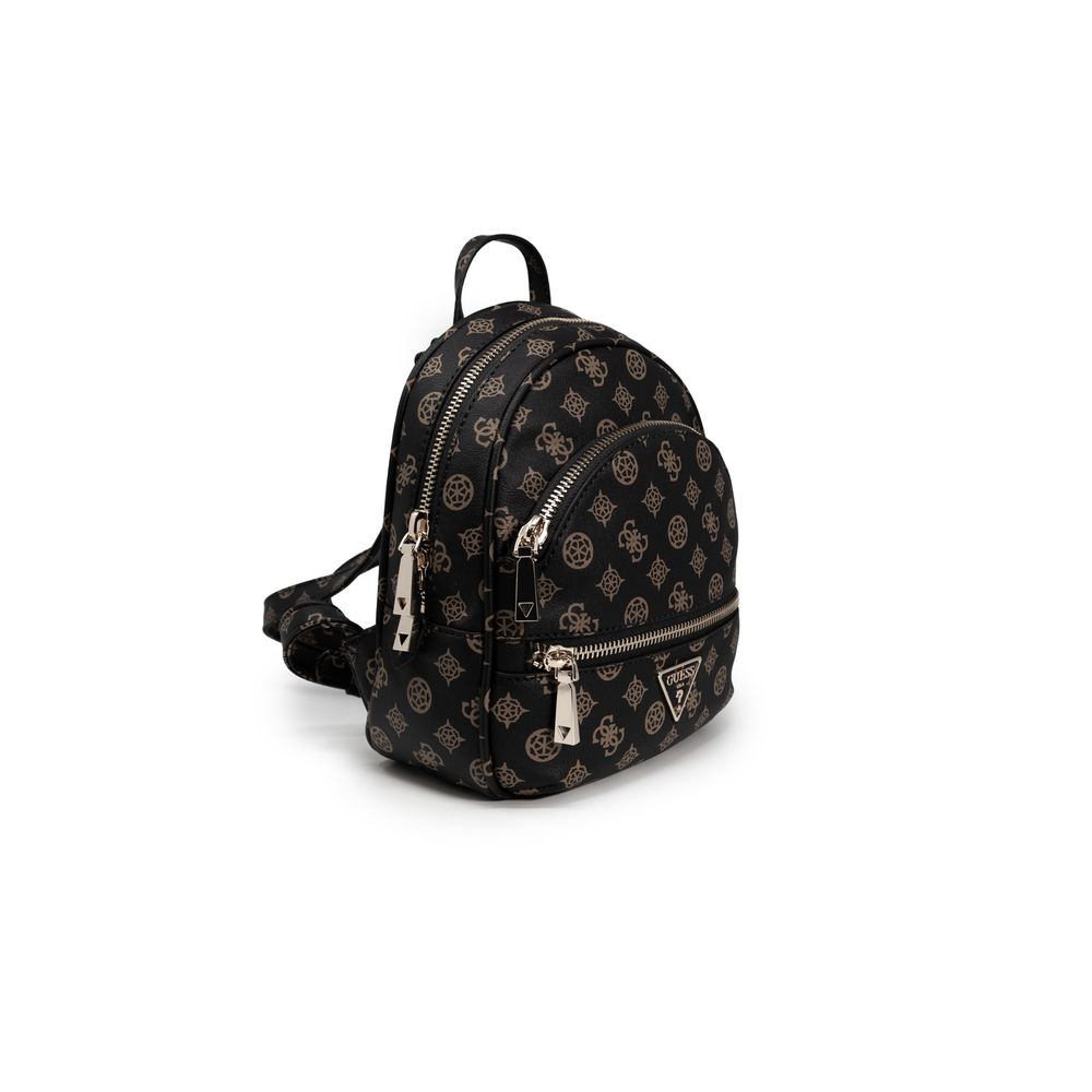 Brown Polyethylene Backpack Guess