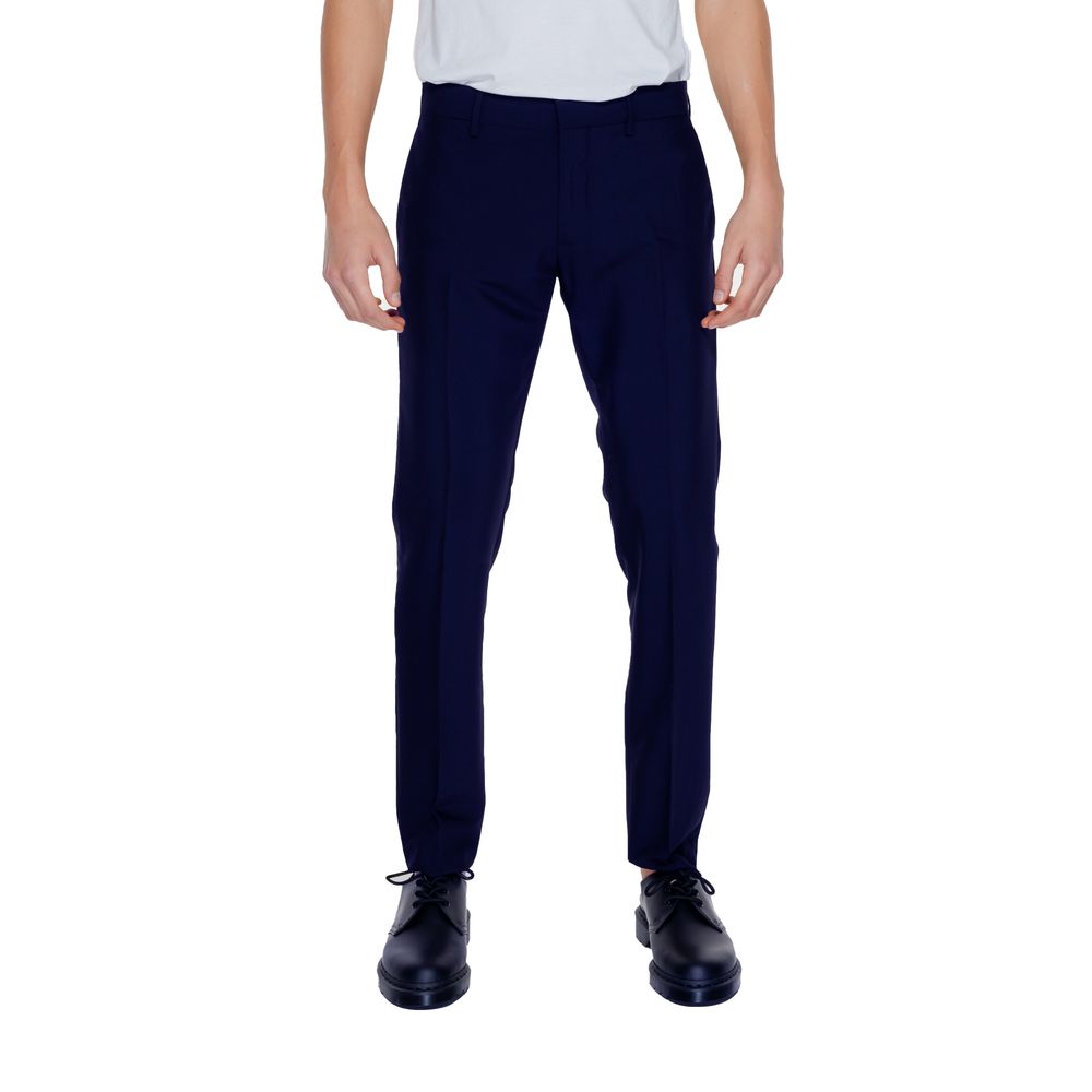 Blue Polyester Pant Antony Morato