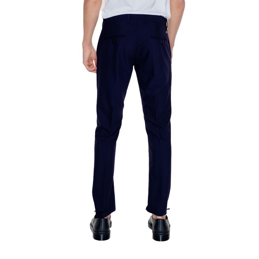 Blue Polyester Pant Antony Morato