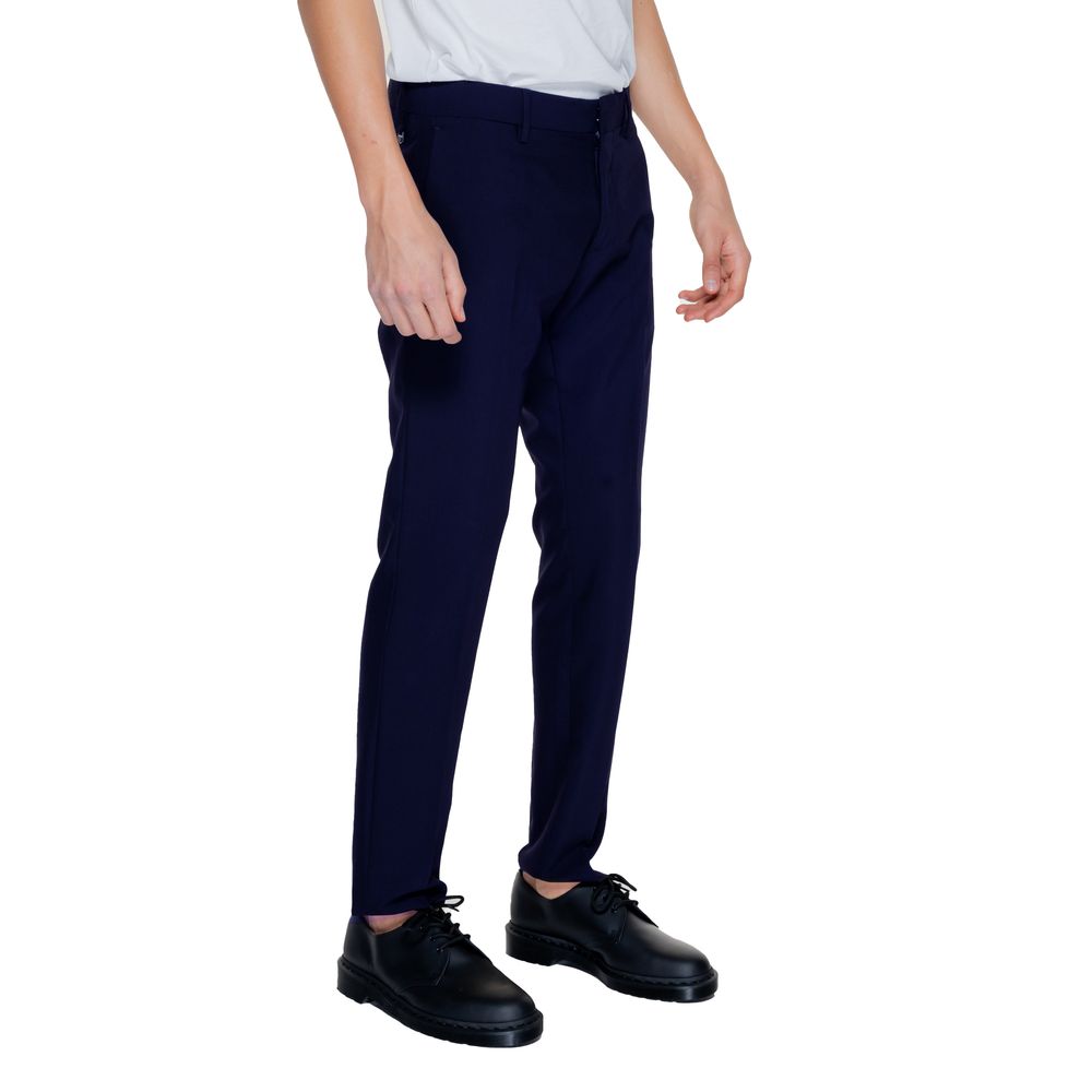 Blue Polyester Pant Antony Morato