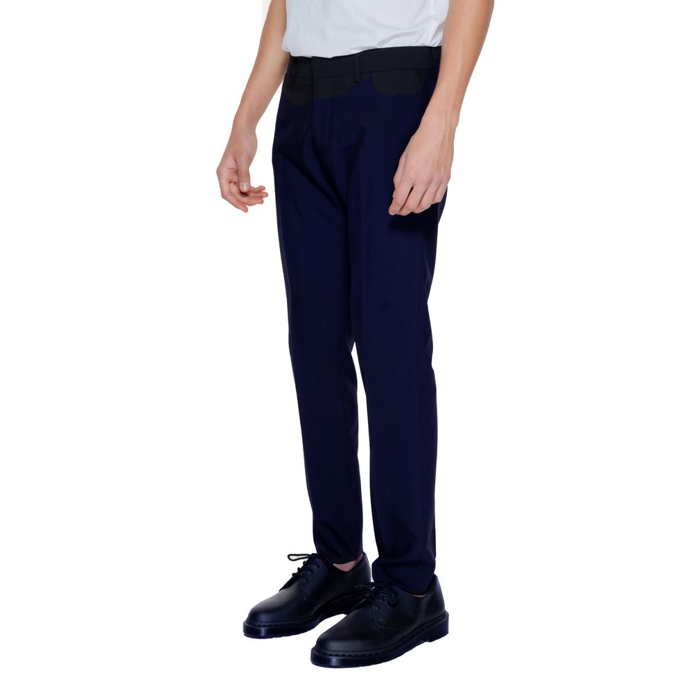 Blue Polyester Pant Antony Morato