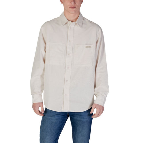 Beige Recycled Cotton Shirt Calvin Klein Jeans