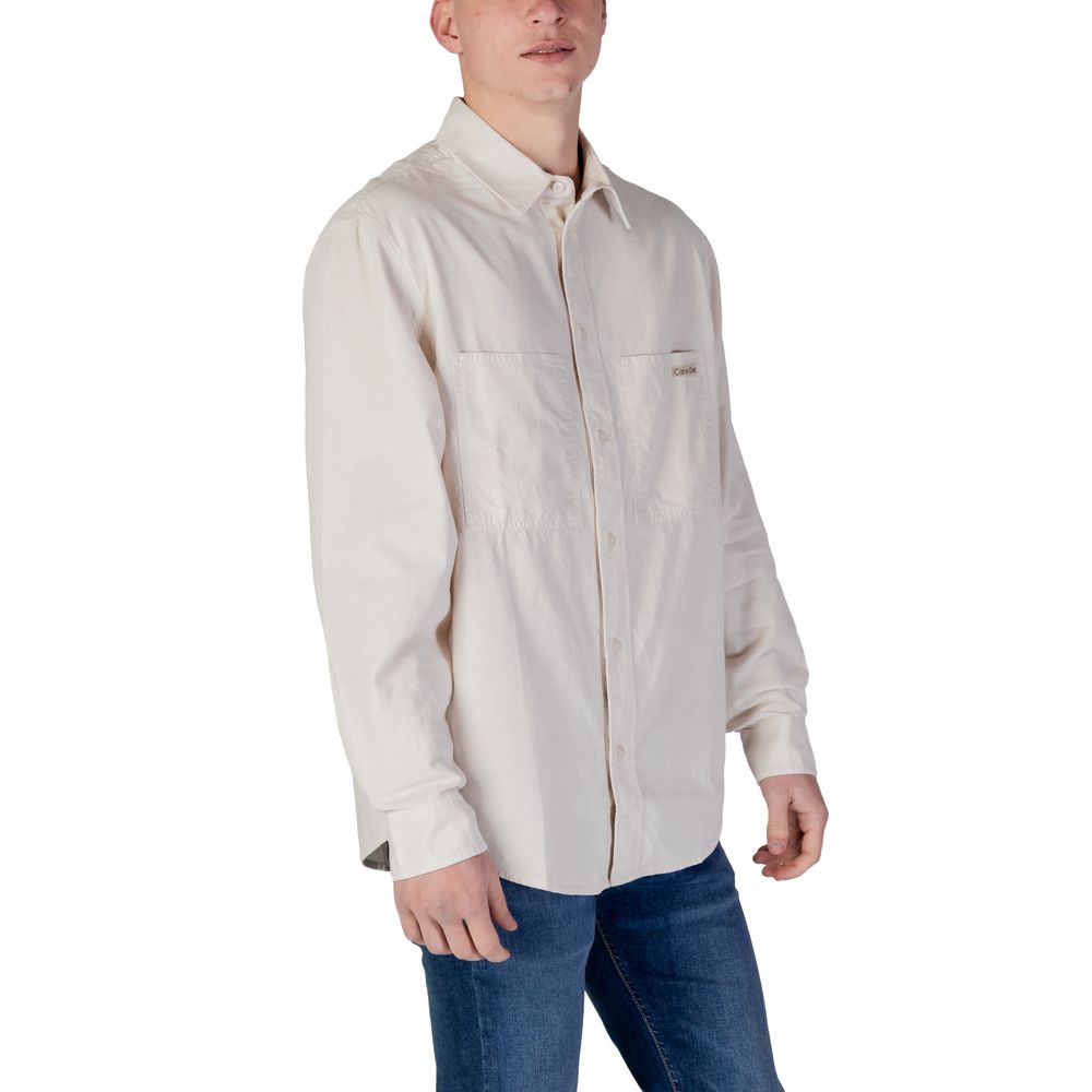 Beige Recycled Cotton Shirt Calvin Klein Jeans
