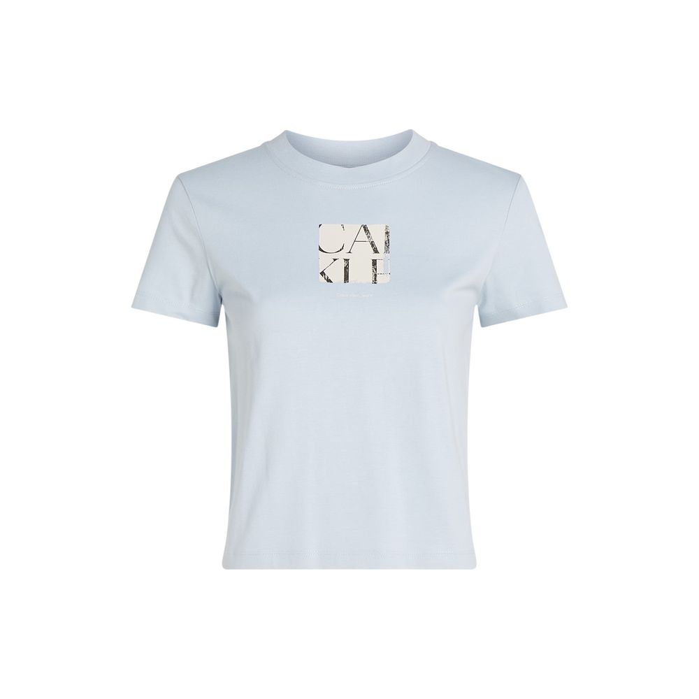 Blue Recycled Cotton T-Shirt Calvin Klein Jeans