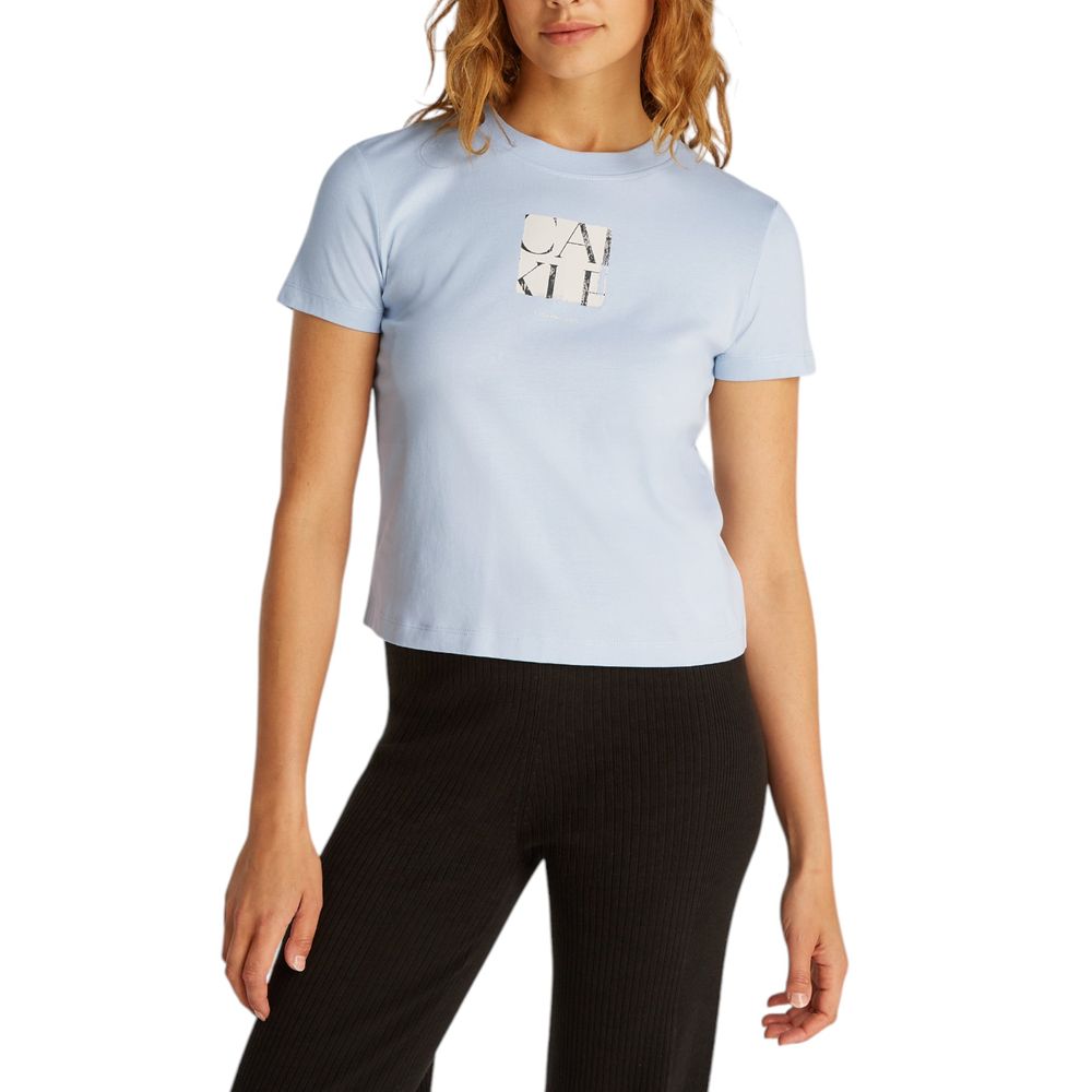 Blue Recycled Cotton T-Shirt Calvin Klein Jeans