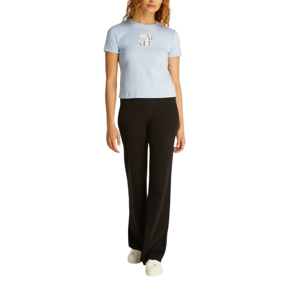 Blue Recycled Cotton T-Shirt Calvin Klein Jeans