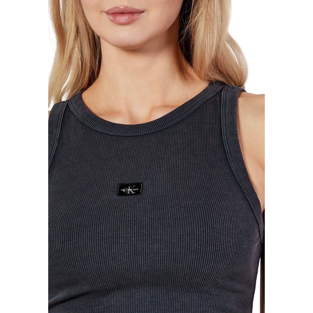 Gray Recycled Cotton Tank Top Calvin Klein Jeans