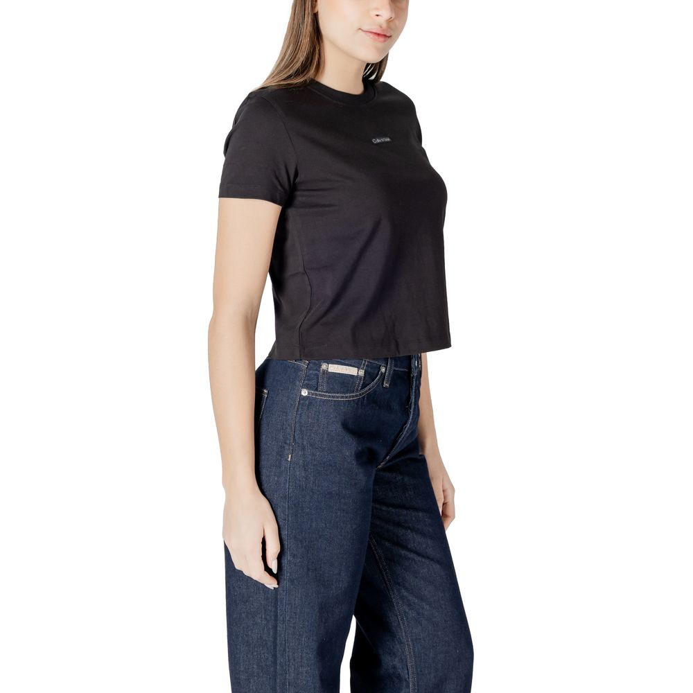 Black Recycled Cotton T-Shirt Calvin Klein Jeans