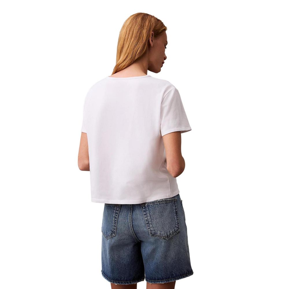 White Recycled Cotton T-Shirt Calvin Klein Jeans