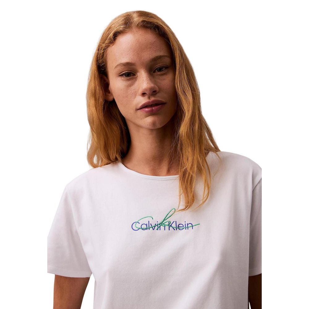 White Recycled Cotton T-Shirt Calvin Klein Jeans