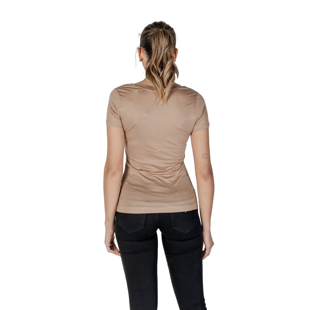Beige Lyocell T-Shirt Guess