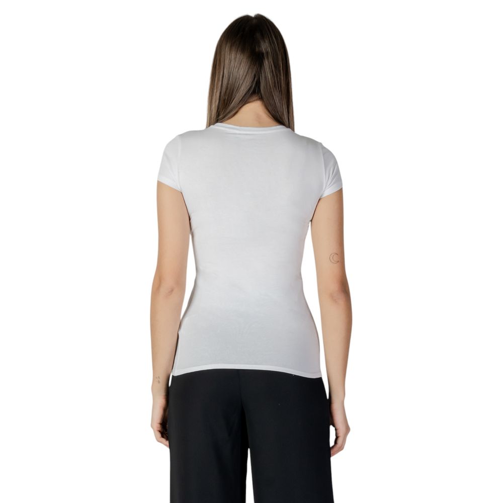 White Cotton T-Shirt Guess