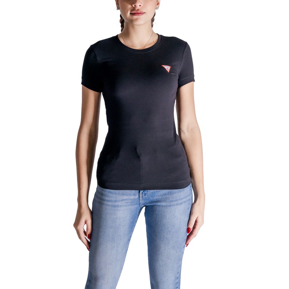 Black Cotton T-Shirt Guess