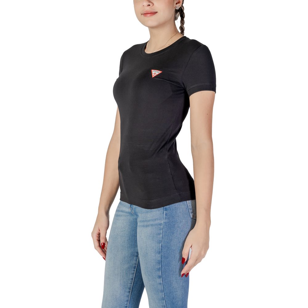 Black Cotton T-Shirt Guess