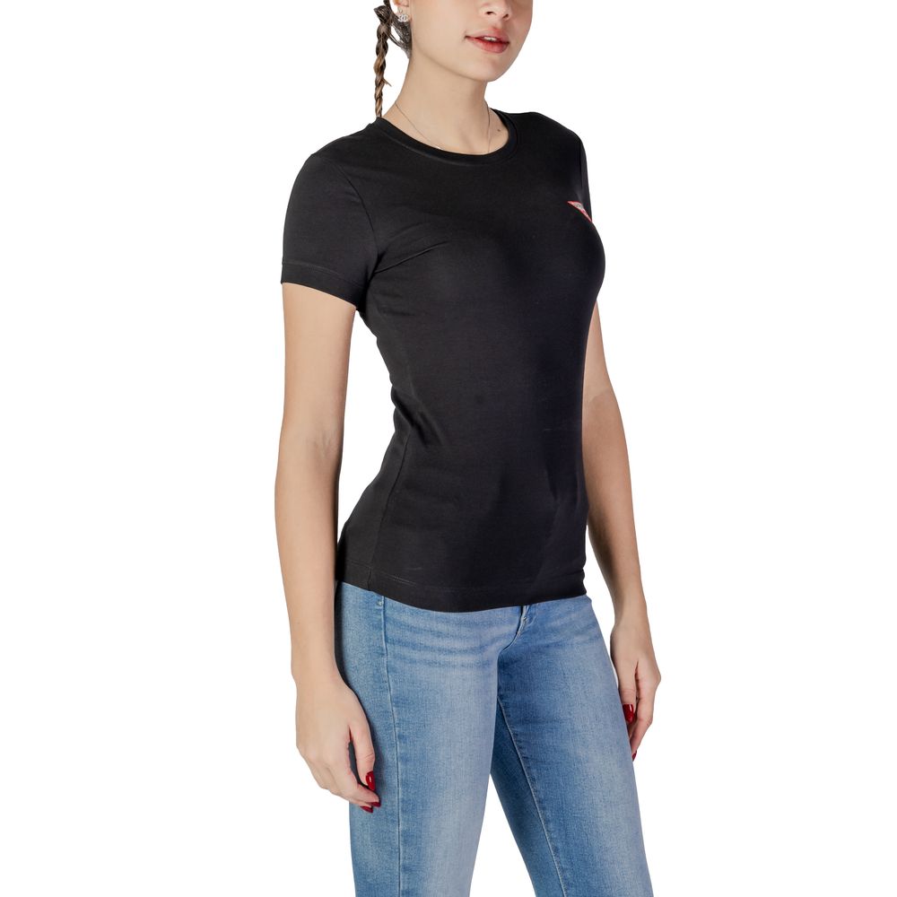 Black Cotton T-Shirt Guess