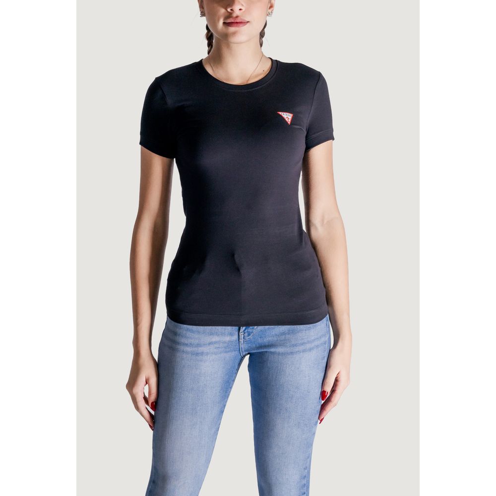 Black Cotton T-Shirt Guess