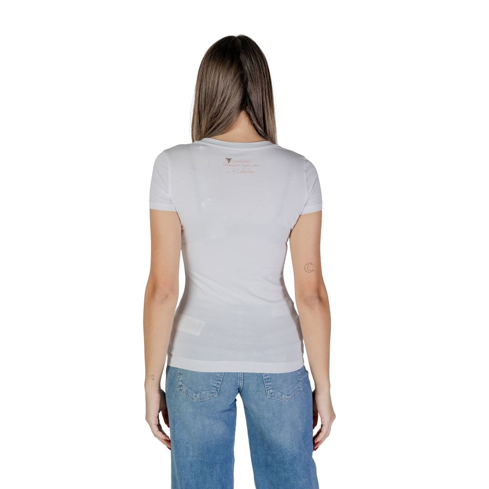 White Cotton T-Shirt Guess