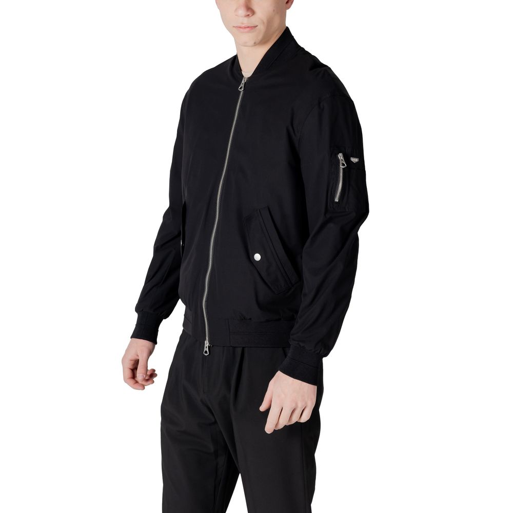 Black Polyester Jackets & Coat Antony Morato