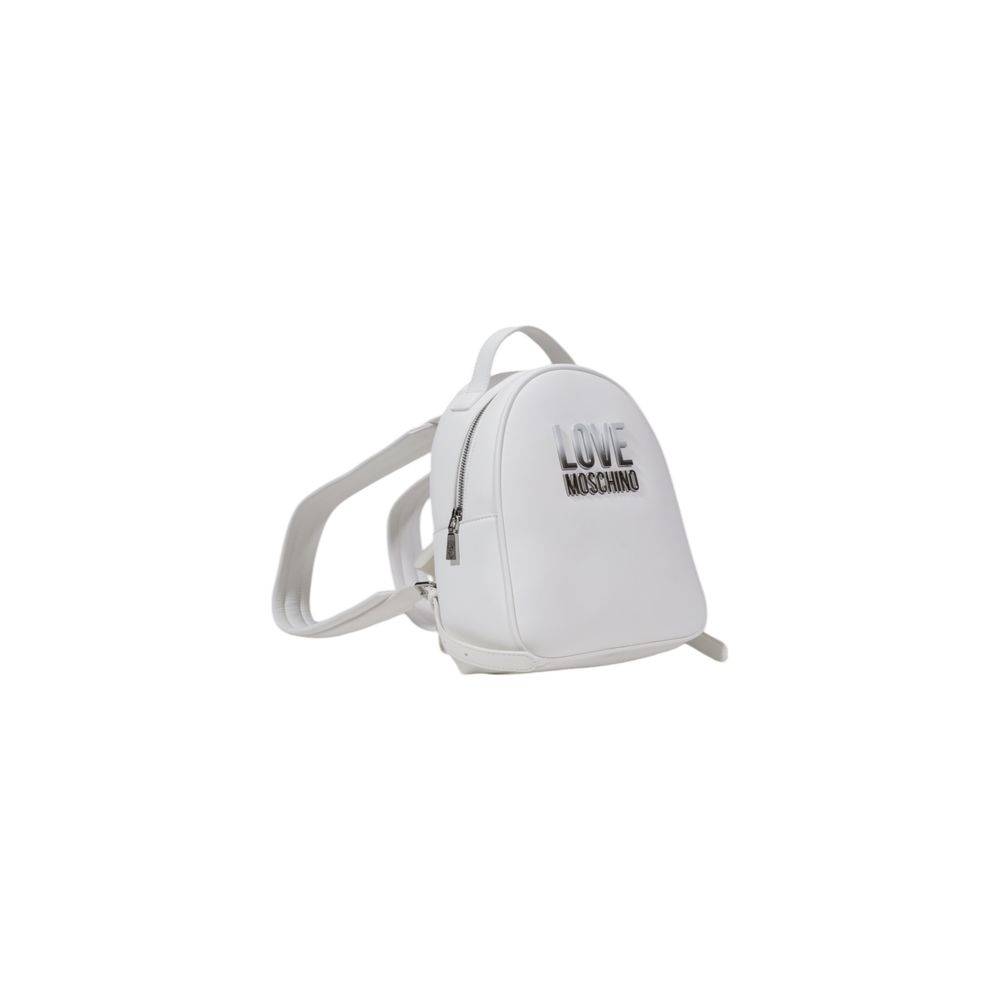White Polyethylene Backpack bags Love Moschino