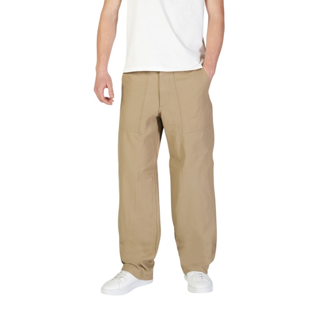 Beige Cotton Pant Jack Jones