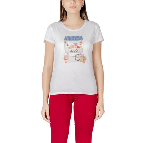 Bicolor Cotton T-Shirt Liu Jo