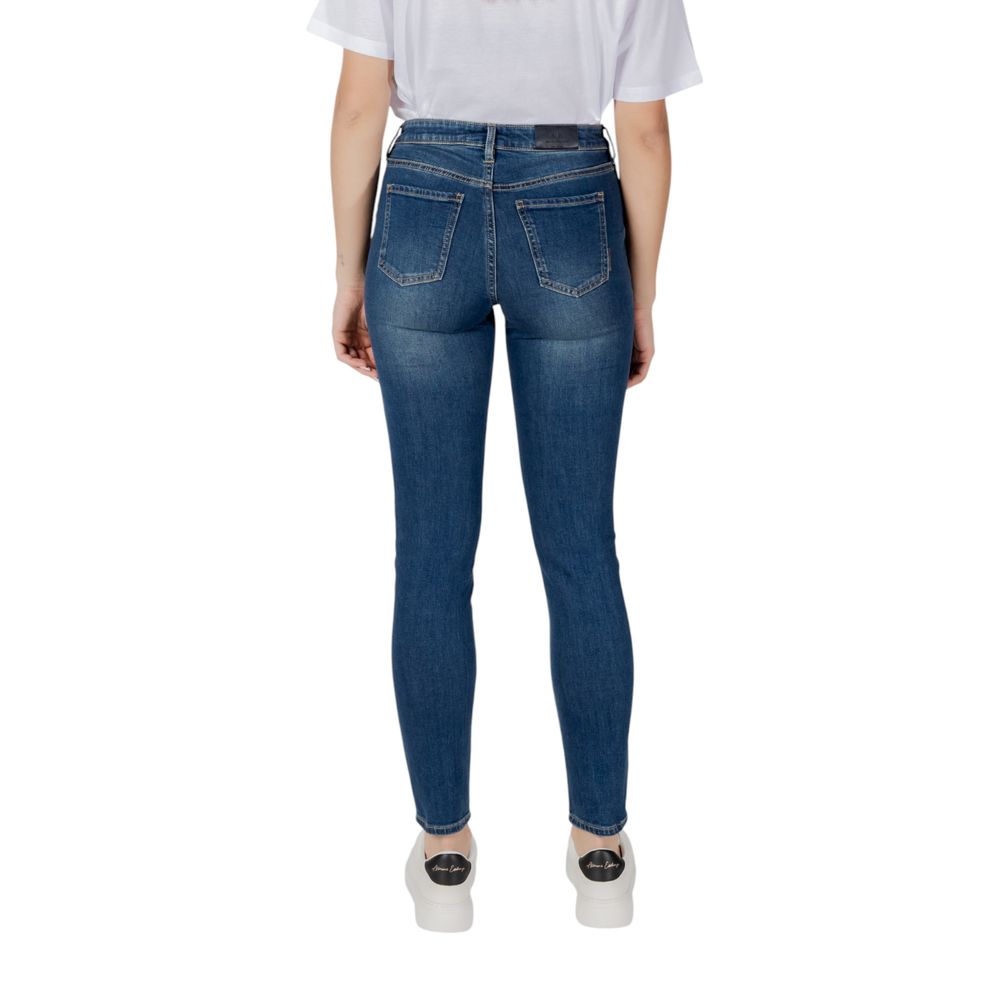 Blue Cotton Skinny Jean Armani Exchange