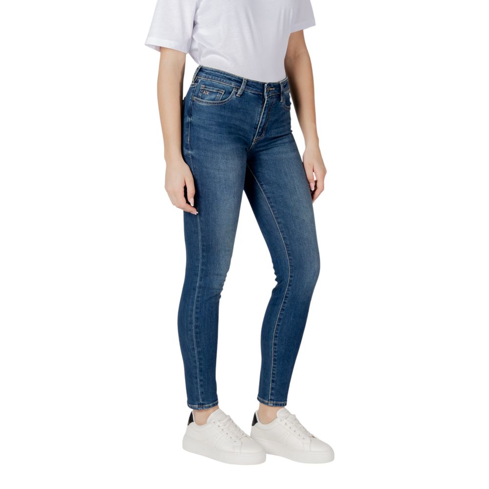 Blue Cotton Skinny Jean Armani Exchange