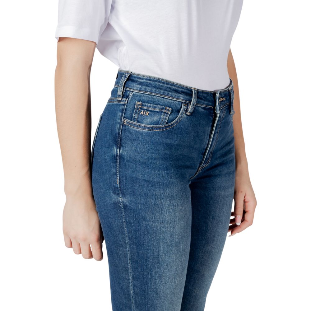 Blue Cotton Skinny Jean Armani Exchange