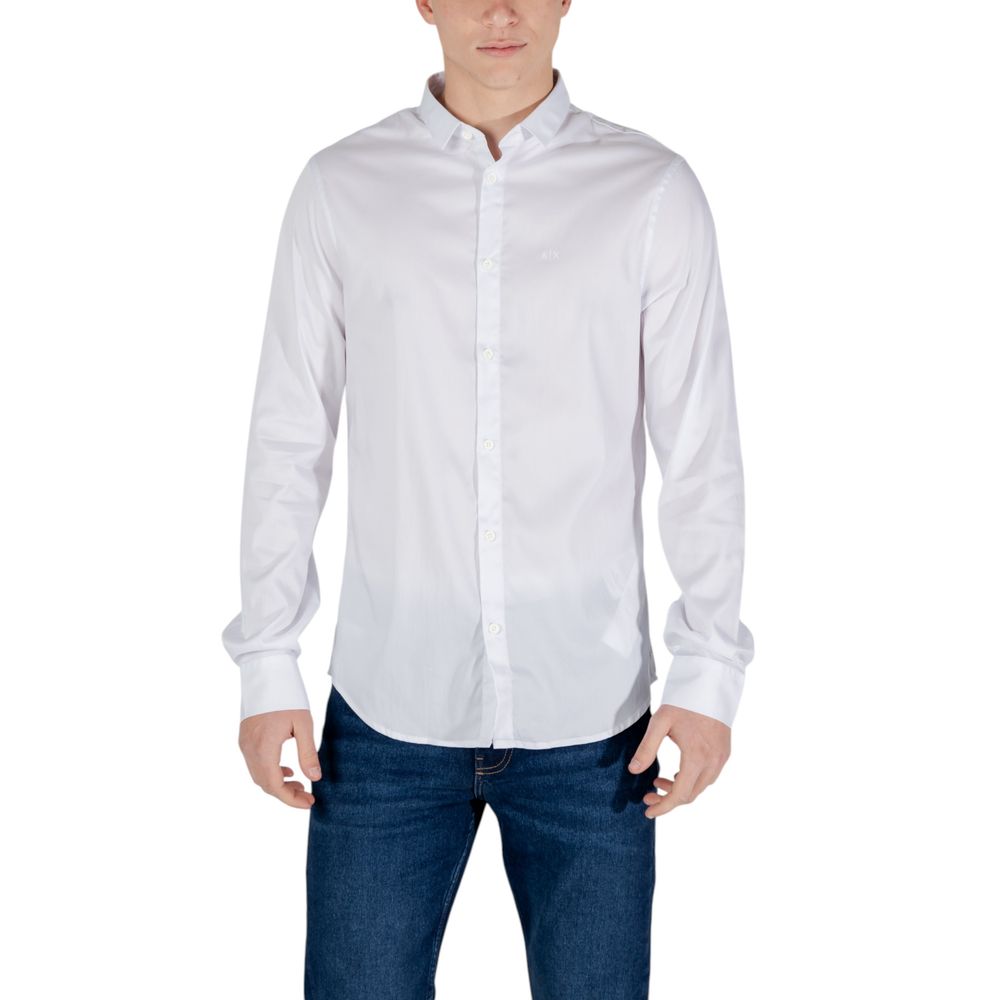 White Lyocell Shirt Armani Exchange