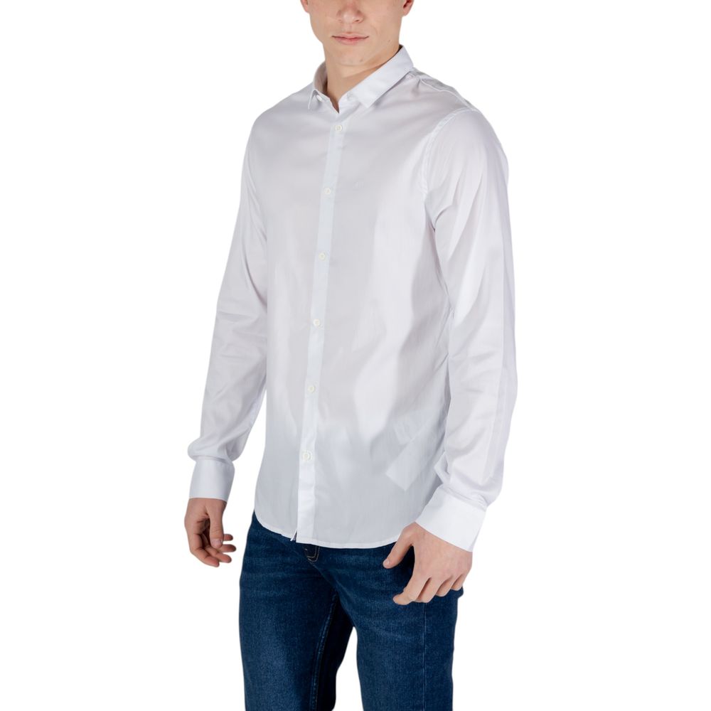 White Lyocell Shirt Armani Exchange