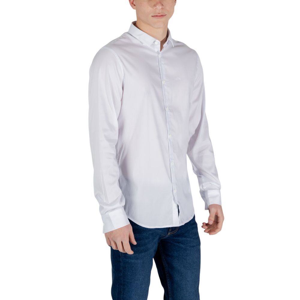 White Lyocell Shirt Armani Exchange