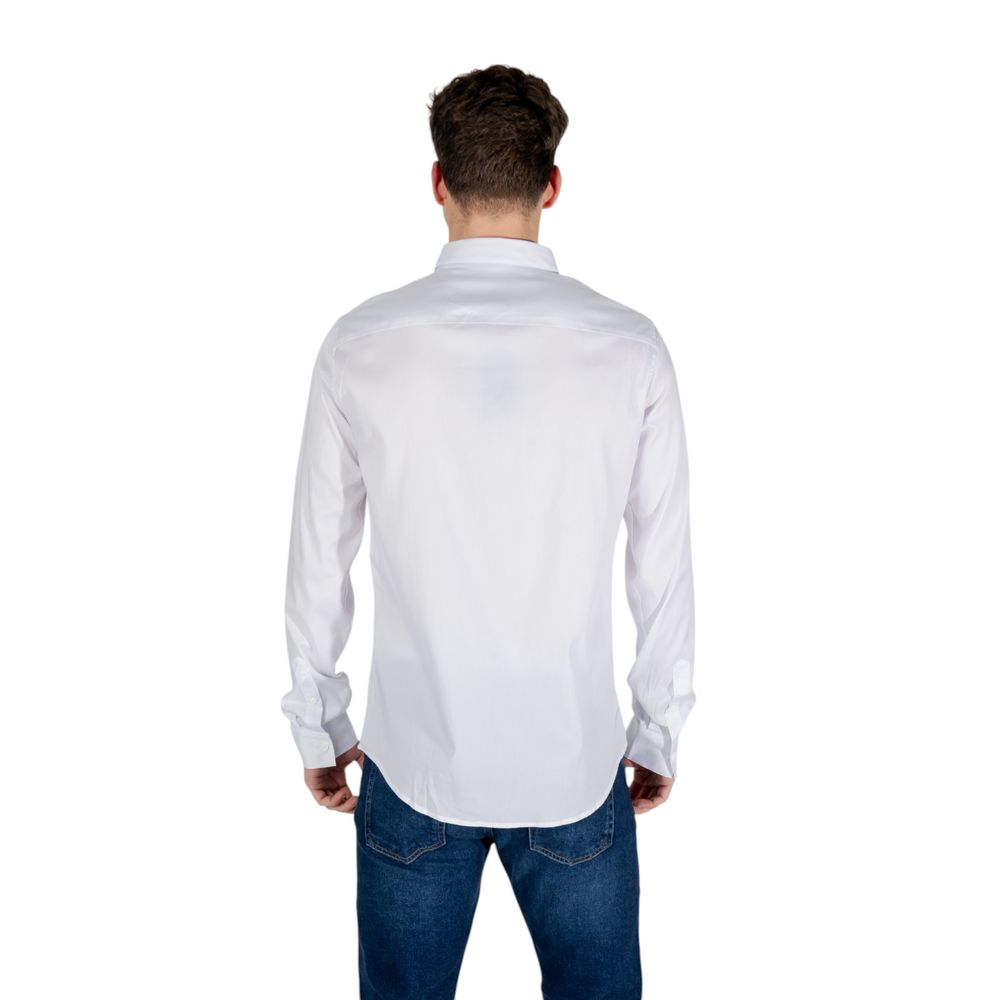White Lyocell Shirt Armani Exchange