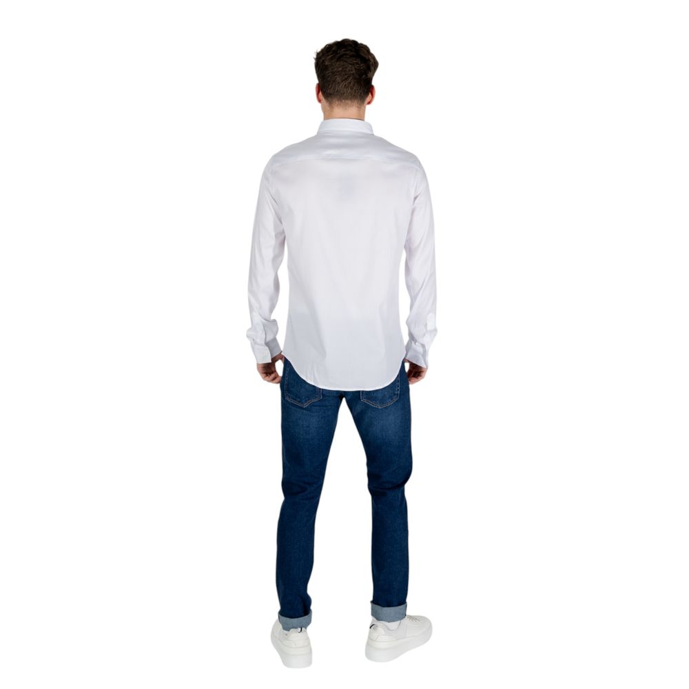 White Lyocell Shirt Armani Exchange