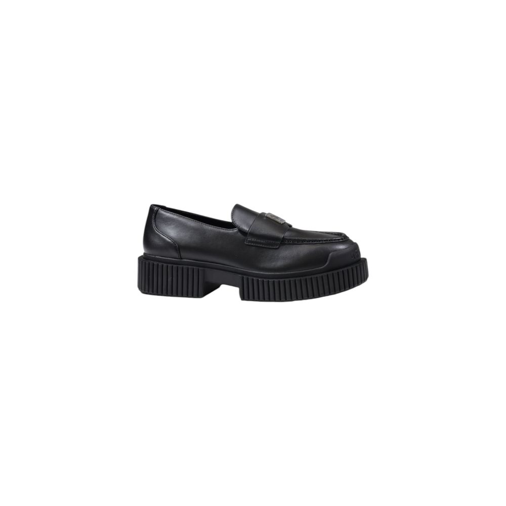 Black Leather Platform Armani Exchange