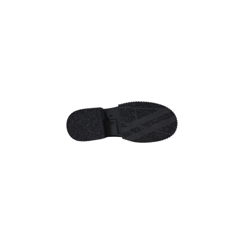 Black Leather Platform Armani Exchange