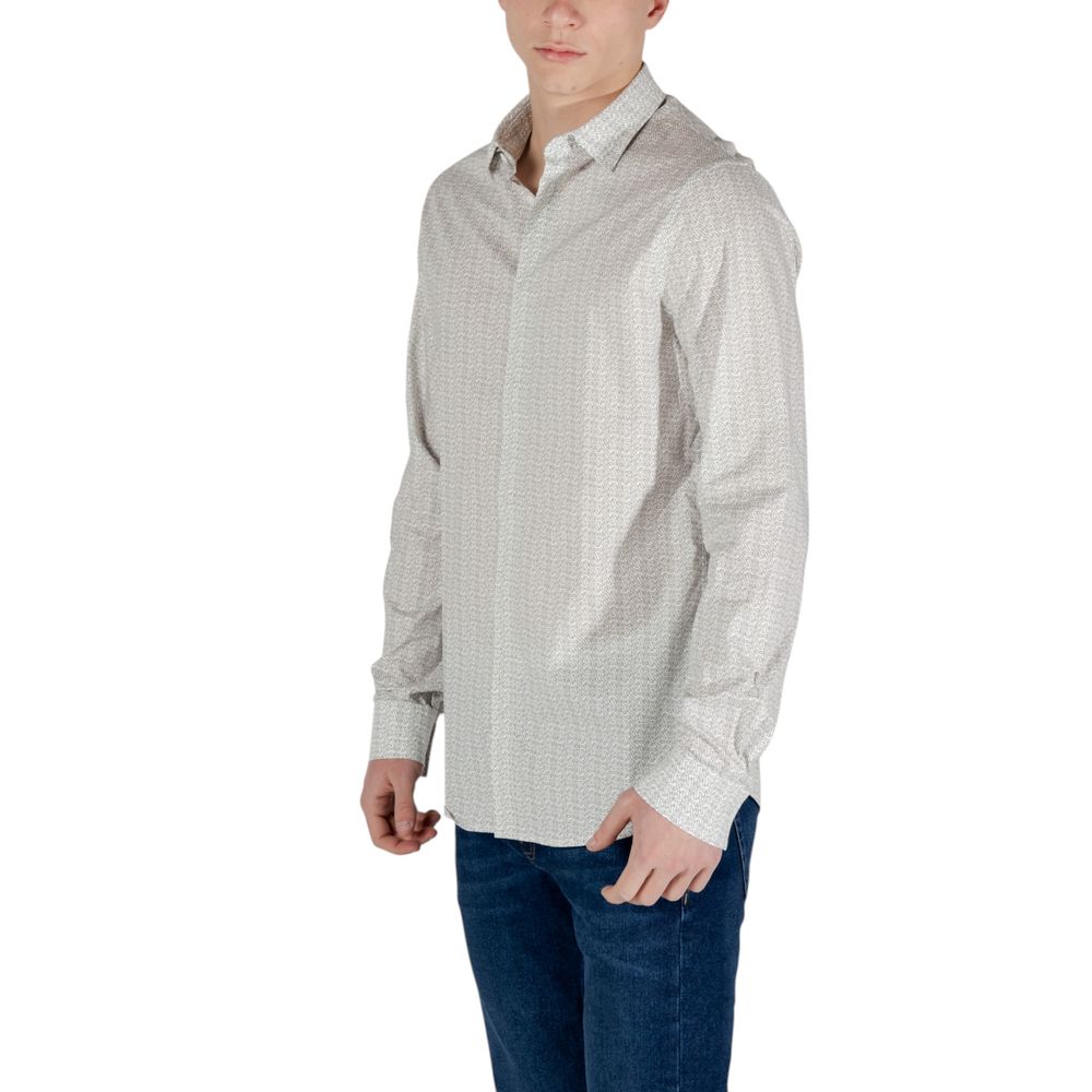 Cream Cotton Shirt Armani Exchange