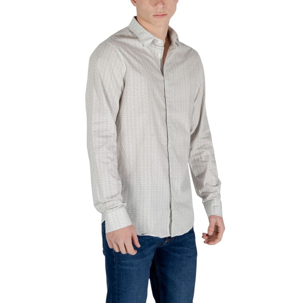 Cream Cotton Shirt Armani Exchange