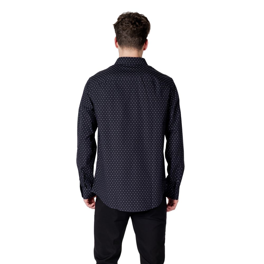 Blue Cotton Shirt Armani Exchange
