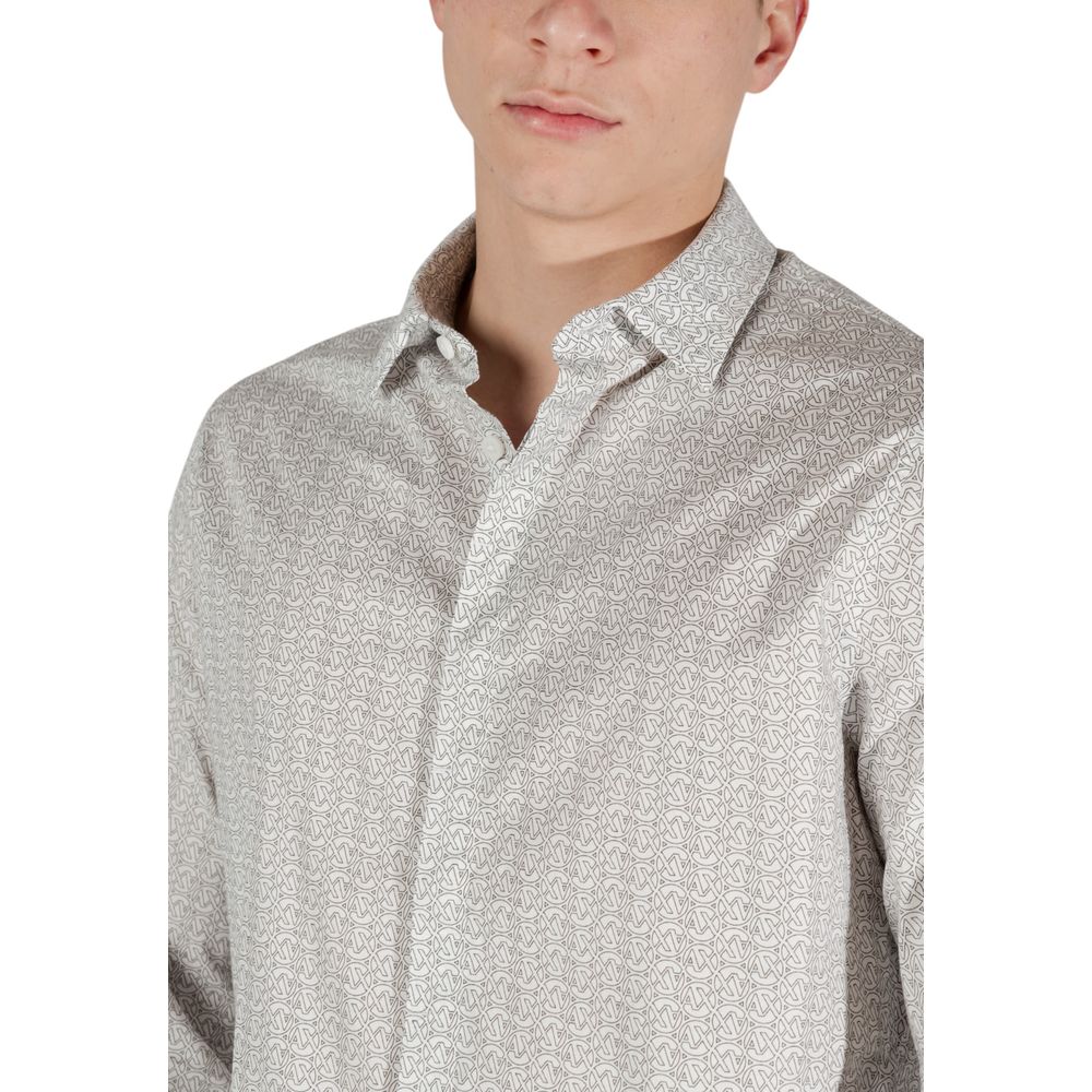 Cream Cotton Shirt Armani Exchange