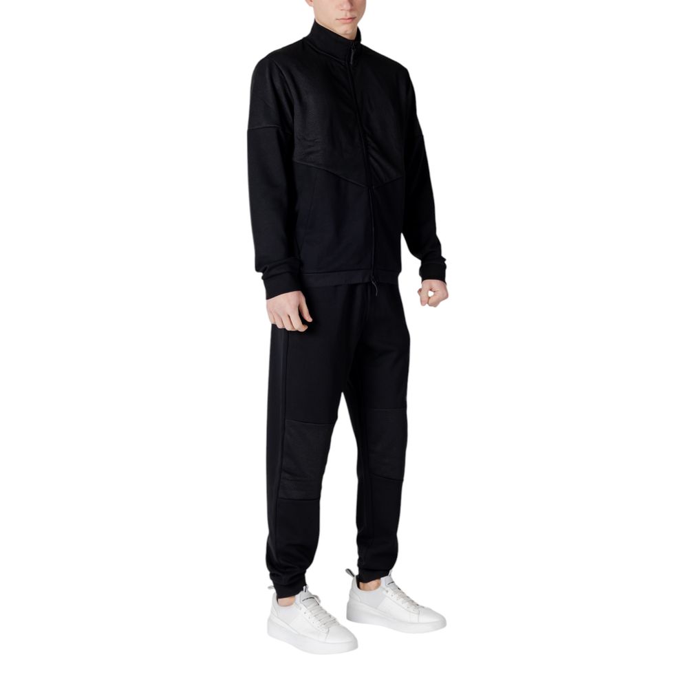 Black Cotton Sweatsuit EA7 Emporio Armani