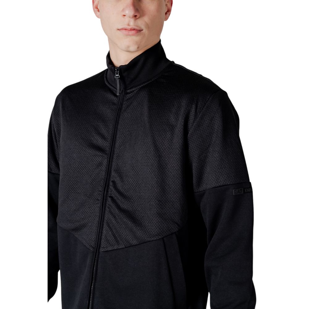 Black Cotton Sweatsuit EA7 Emporio Armani