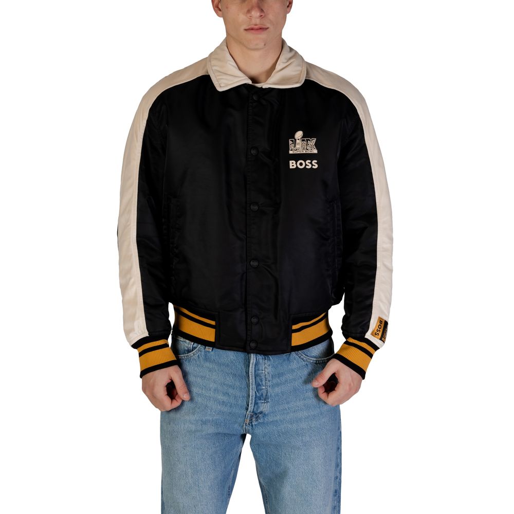 Black Polyamide Jackets & Coat Hugo Boss