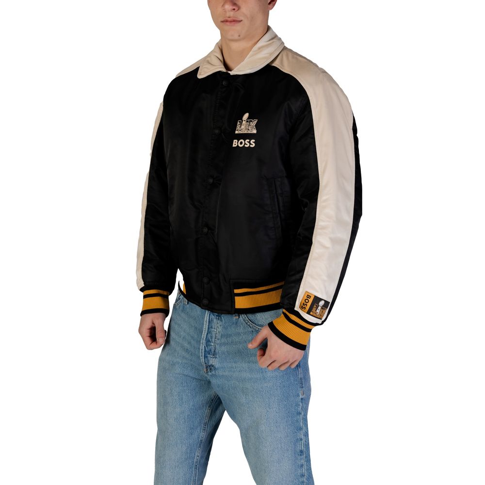 Black Polyamide Jackets & Coat Hugo Boss