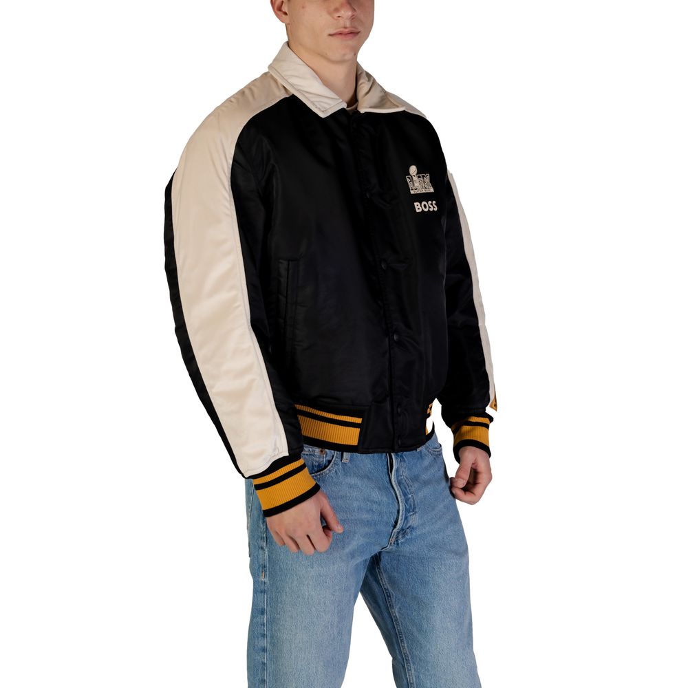 Black Polyamide Jackets & Coat Hugo Boss