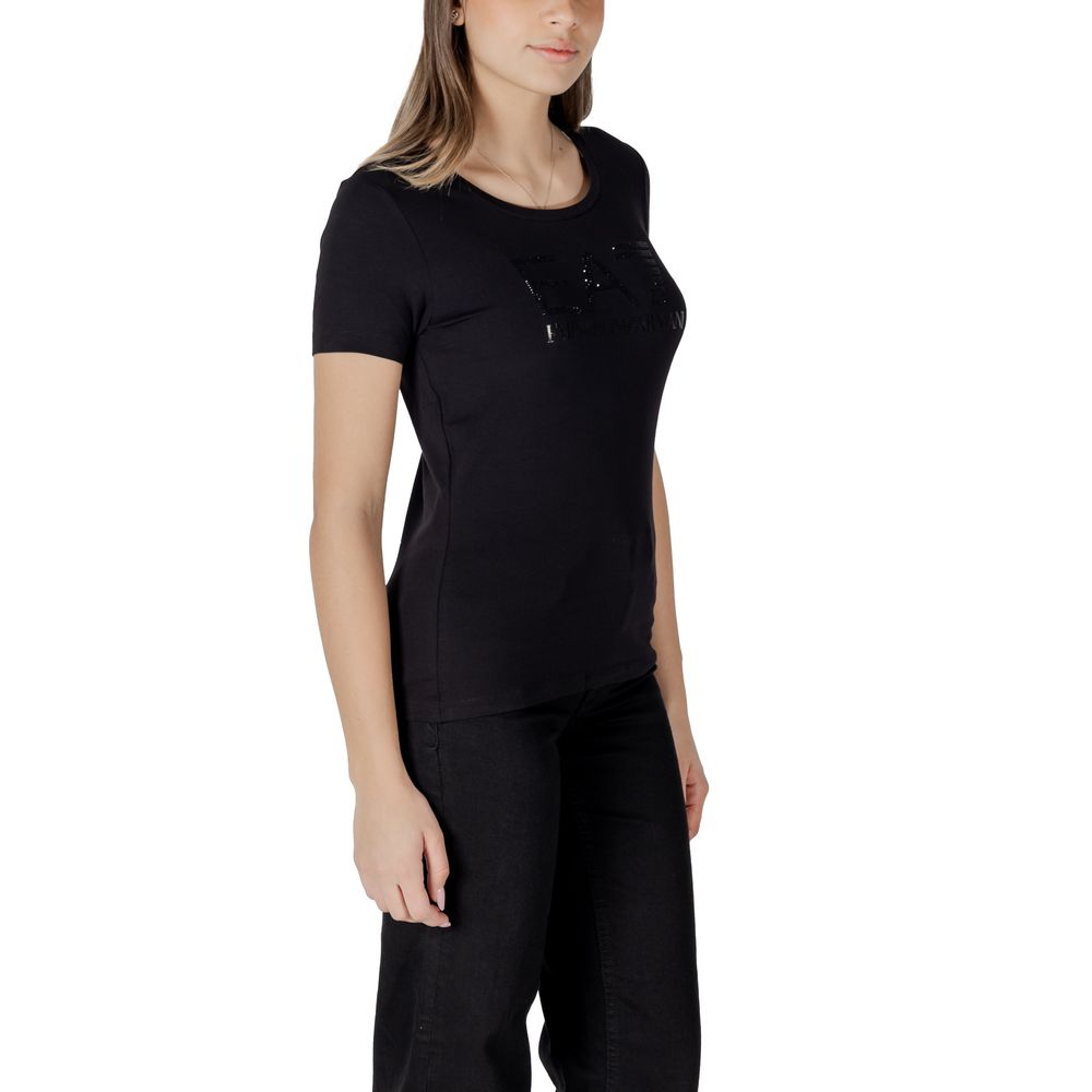 Black Cotton T-Shirt EA7 Emporio Armani